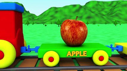 LEARN FRUITS TRAIN SONG - 123 kids tv - Learning fruits for kids _ funny fruit children-D2Qvho3sewU