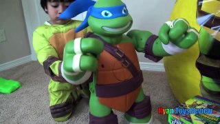 Giant Egg Surprise Opening Ninja Turtles Out of the Shadows Toys Kids Video Ryan ToysReview-5Y0QcuPG