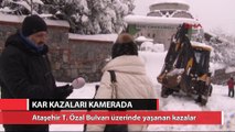 Kar kazaları kamerada