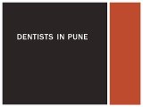 Dentists In Pune - Basic Oral Care