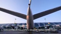 The world's shortest A380 flightWatch the Emirates A380 land in Doha on the world’s shortest Airbus A380 flight