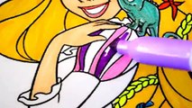 Dreamworks Trolls POPPY vs. Disney Princess Rapunzel Tangled Coloring Book Pages Fun Art f