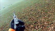 CHASSE AUX SANGLIERS - Doublé d un jeune chasseur.