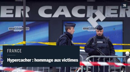 Cérémonie d'hommage devant l'Hypercacher