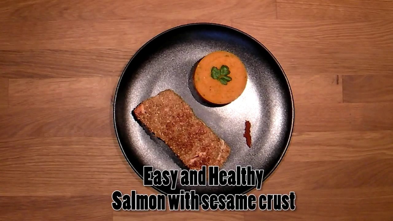 Salmon with sesame crust. - Healthy Meal Recipe