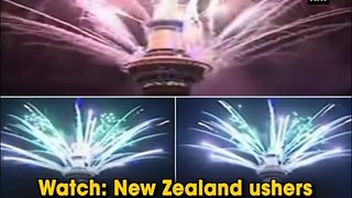 नए साल का सबसे शानदार आगाज़   New Zealand ushers in 2017 with fireworks display-Gjfs02E9H44