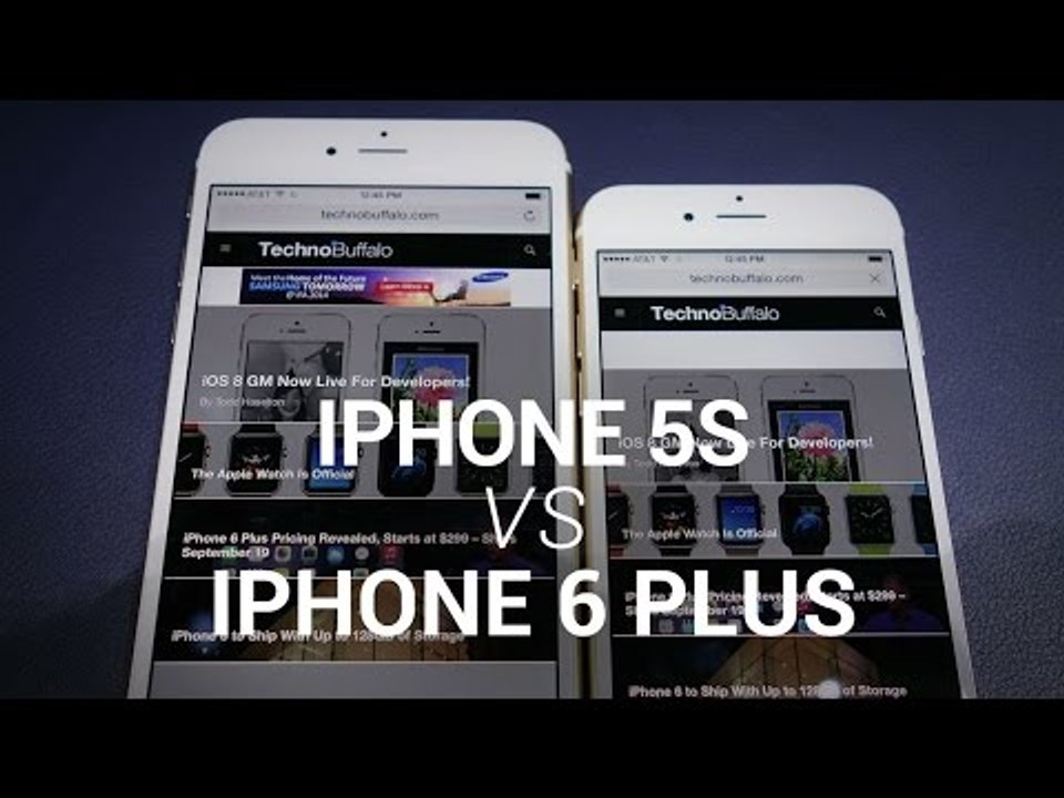 iPhone 6 Plus vs. iPhone 5s Show Floor Comparison