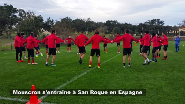 Mouscron à l'entrainement à San Roque en Espagne