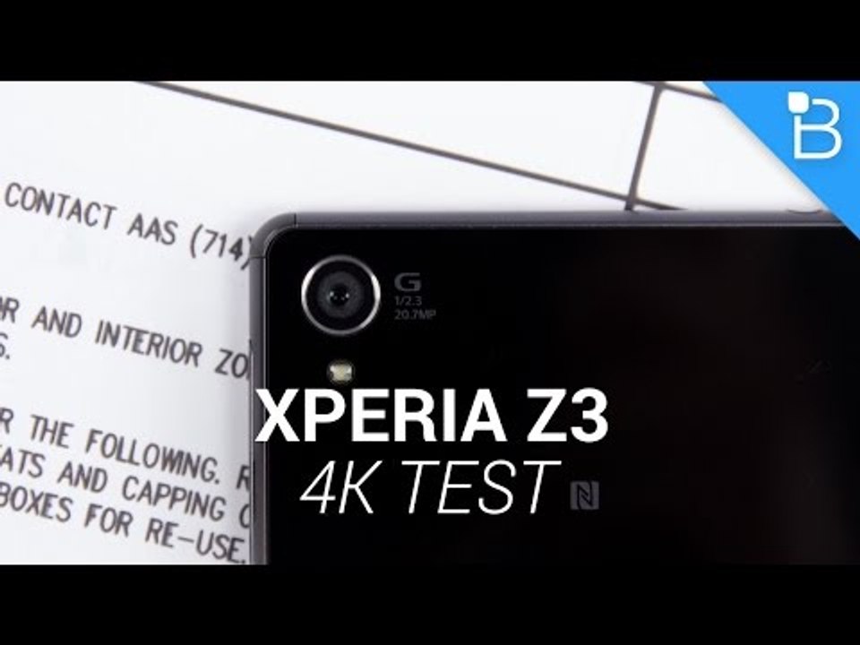 Sony Xperia Z3 4K Video Test!