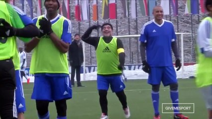Diego Maradona Dusts Off Boots For Charity Game