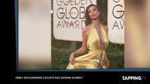 Emily Ratajkowski ultra sexy s’éclate et dévoile sa culotte aux Golden Globes 2017 (Vidéo)