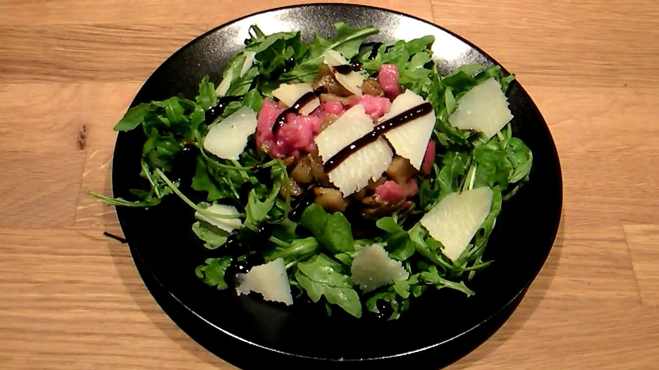 Beef tartare with aubergine - Healthy Meal Recipe