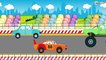 The Racing Car & Monster Truck and Cars - Race in the city of cars. Cartoons for kids Episode 42