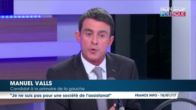 Manuel Valls tacle Benoît Hamon : il se dit contre une société de l’assistanat ou du farniente