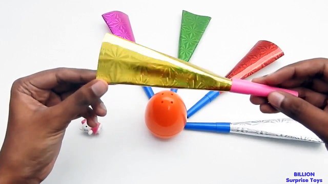 Party Time Horns With Surprise Toys Inside! Egg Surprise Disney Cars Thomas and friends Paw Patrol-viSkRgQw_zQ