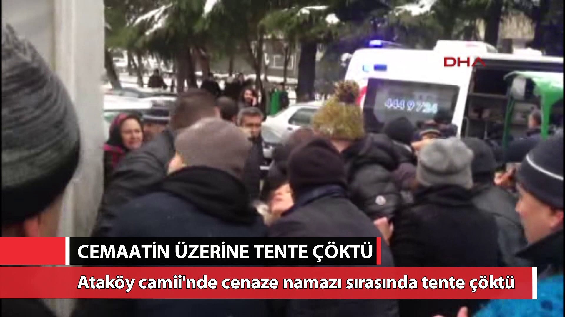 Ataköy camii'nde tente cenaze namazı kılanların üzerine devrildi -  Dailymotion Video