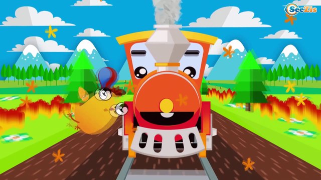 Le Train - Apprendre à compter - Dessin animé en français - La Voiture Pour Enfants