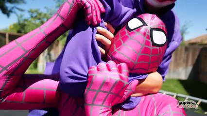 The Amazing Pink Spiderman vs Crazy Joker vs Bearded Joker | Real Life Superhero Movie!