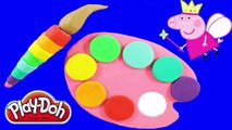 peppa pig kids and play doh toys  make rainbow paint wonderful with play dough1