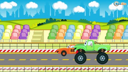 Polis Arabası ve Yarış Arabaları - Eğitici Çizgi Film - Akıllı arabalar