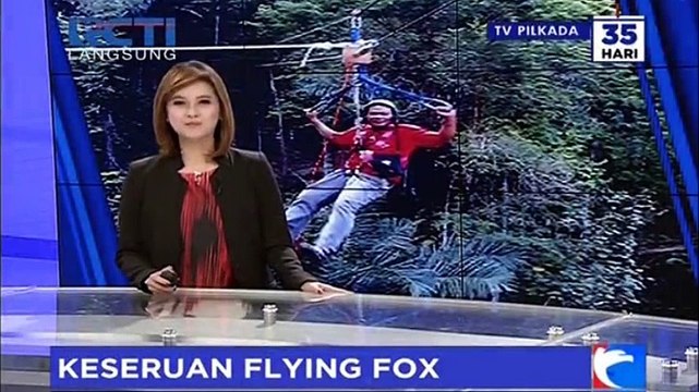 Sensasi Flying Fox dari Ketinggian 80 Meter di Taman Narmada Lombok