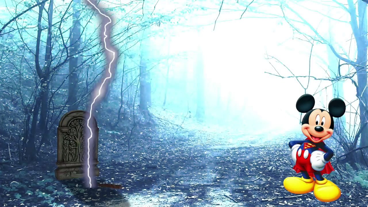 Spiderman Mickey Mouse Scary Ghost Adventure Finger Family Song!