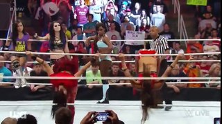 WWE RAW 03.30.15 Paige, AJ Lee & Naomi vs. Natalya & The Bella Twins