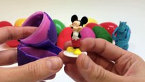 Play Doh Surprise Eggs Peppa Pig Mickey Mouse Monsters University