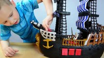 Fisher-Price Imaginext Black and Red Pirate Ship with Jake and the Neverland Pirates