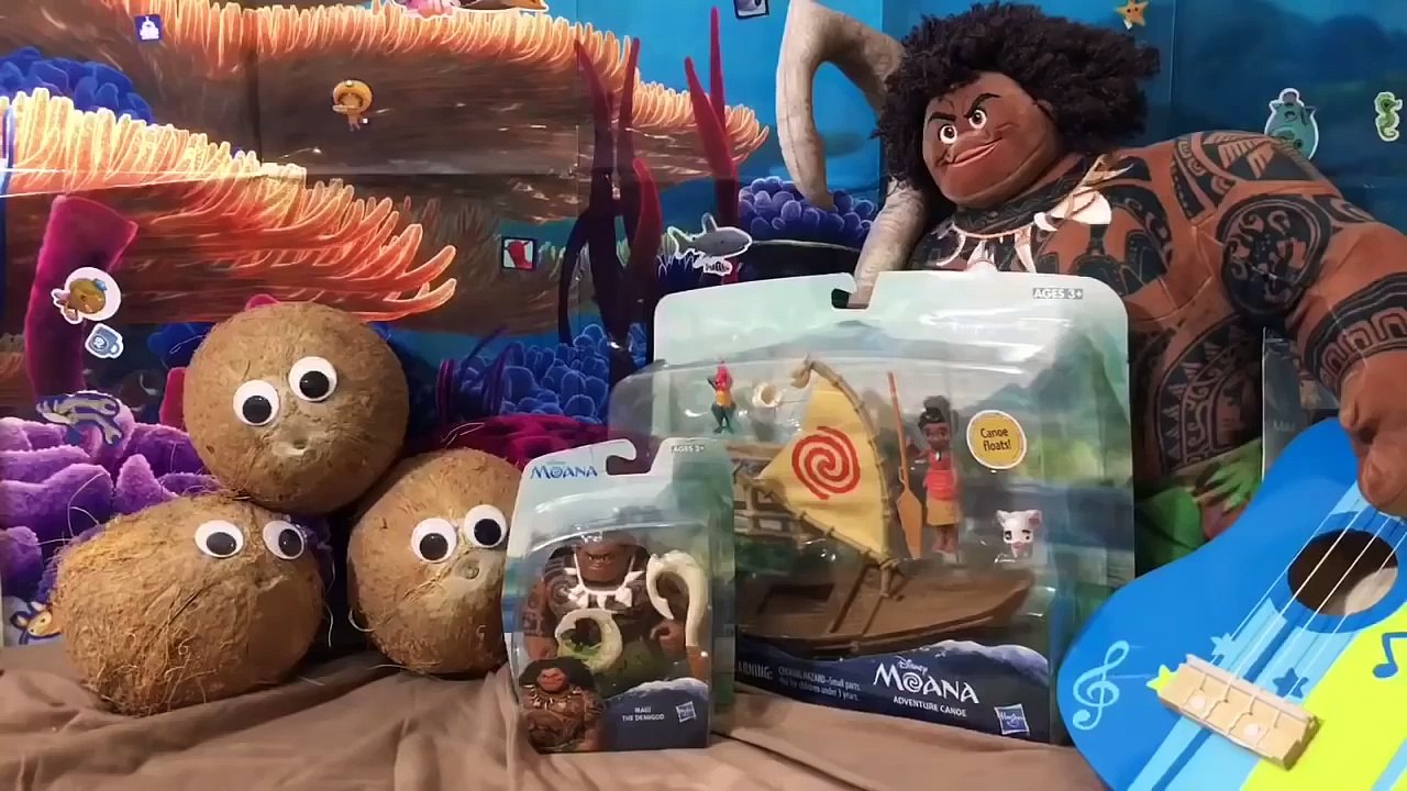 DinoTrux Toys Christmas and Disney Moana Toys Maui Video - Scrapadactyl Claus & Moana Oceania Vaiana