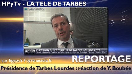 HPyTv Tarbes | Présidence de l'agglo La réaction de Yannick Boubée (9 janvier 2017)
