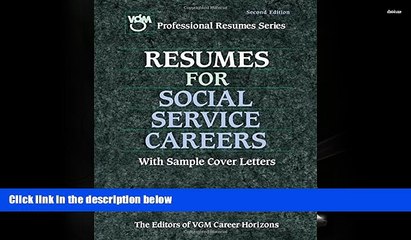Kindle eBooks  Resumes for Social Service Careers (VGM Professional Resumes Series)  BEST PDF