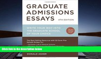 Kindle eBooks  Graduate Admissions Essays, Fourth Edition: Write Your Way into the Graduate School
