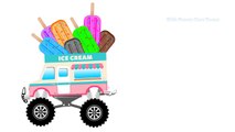 Learn Colors with Popsicle Ice Cream | Colors for Kids to Learning with Truck, Street Vehicles
