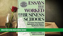 Kindle eBooks  Essays That Worked for Business School: 35 Essays from Successful Applications to