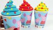 Peppa Pig Ice Cream Surprise Toys Play Doh Rainbow Ice Cream Juguetes de Peppa Pig Toy Videos