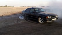 BMW E34 v8 4.0l drift burnout
