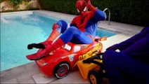 JOKER in Tractor Vs SPIDERMAN & McQueen Cars in Real Life! HULK & Mickey Mouse Funny Superhero Movie