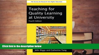Kindle eBooks  Teaching for Quality Learning at University (Society for Research Into Higher