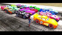 Spiderman Nursery Rhymes Disney Pixar Cars Colors Lightning McQueen (Songs for Children w/ Action)