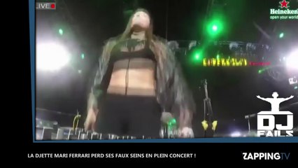 Une DJ perd ses faux seins en plein show