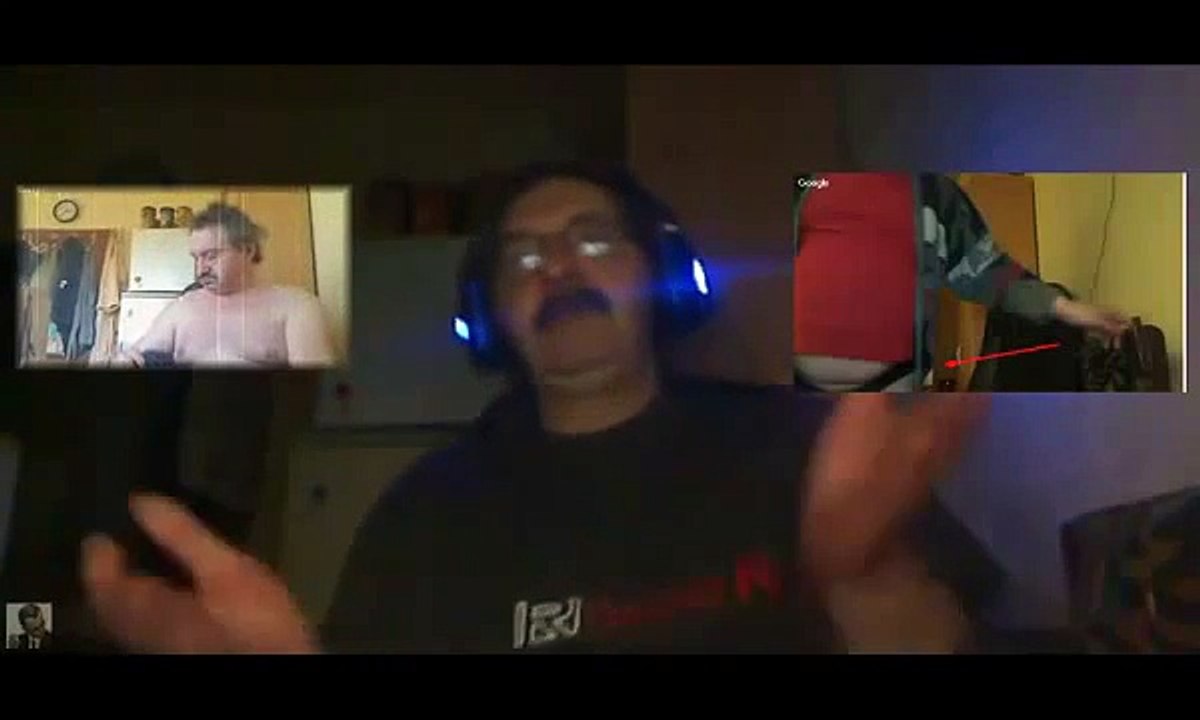 08 Nazi-Reichsbürger betrunken im HO mit Bildern, wo er sich auszieht