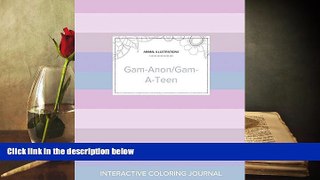 Read Book Adult Coloring Journal: Gam-Anon/Gam-A-Teen (Animal Illustrations, Pastel Stripes)