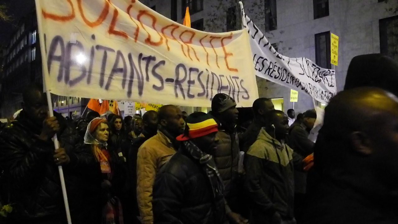 Manifestation de soutien au Foyer des travailleurs Coallia de Boulogne - 10-01-17
