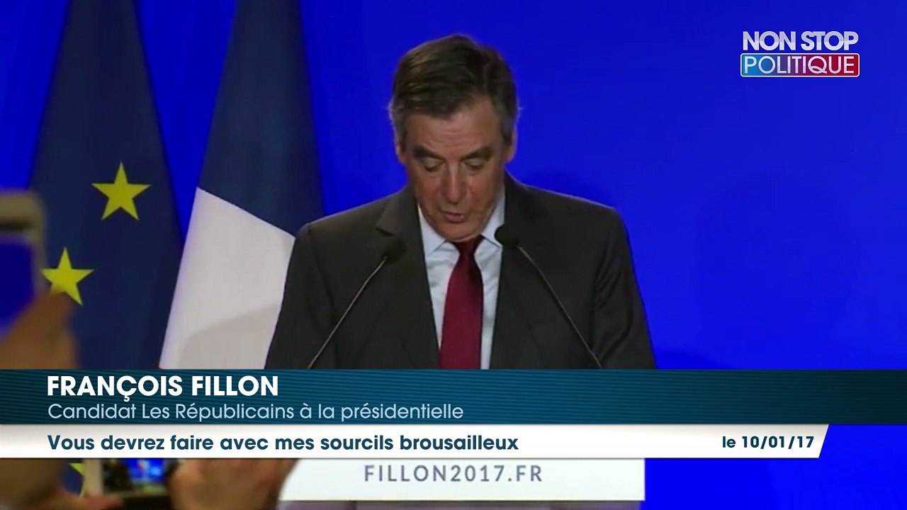 François Fillon aux journalistes : " vous devrez faire avec mes sourcils broussailleux"