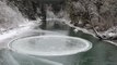 Mesmerizing Ice Circle Spins in Washington State River