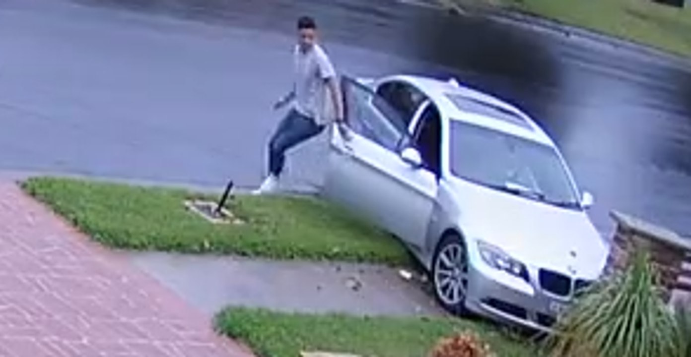Driver Flees After Crashing Into Garden Fence
