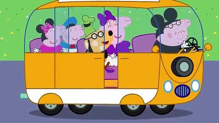 Pigs in Mickey Mouse Clubhouse Costumes Wheels on the Bus go round and round