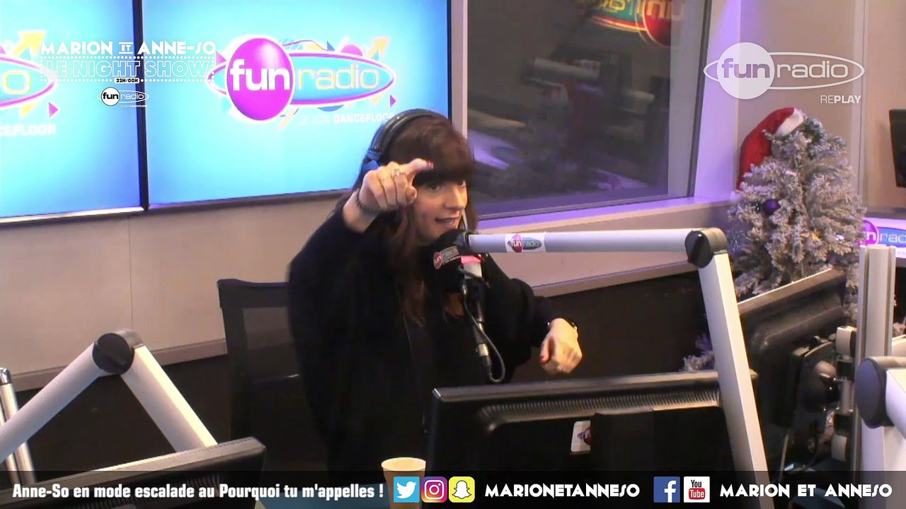 Anne-So en mode escalade au Pourquoi tu m'appelles ! - Marion et Anne-so