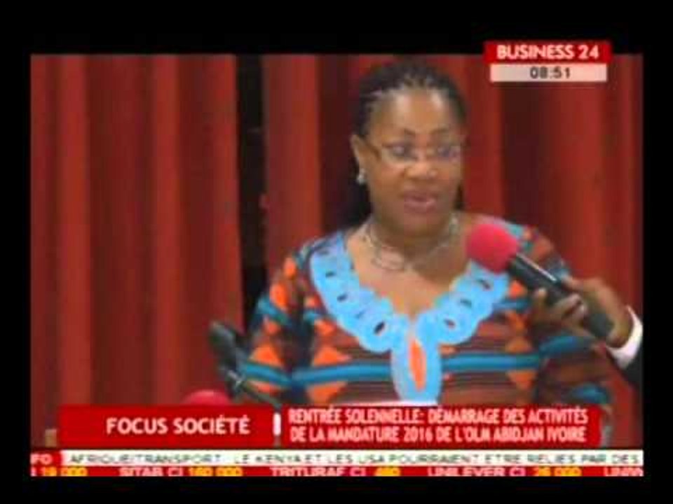Focus Eco   Rentrée solennelle   Demarrage des activités de la mandature 2016 de l'OLM Abidjan Ivo